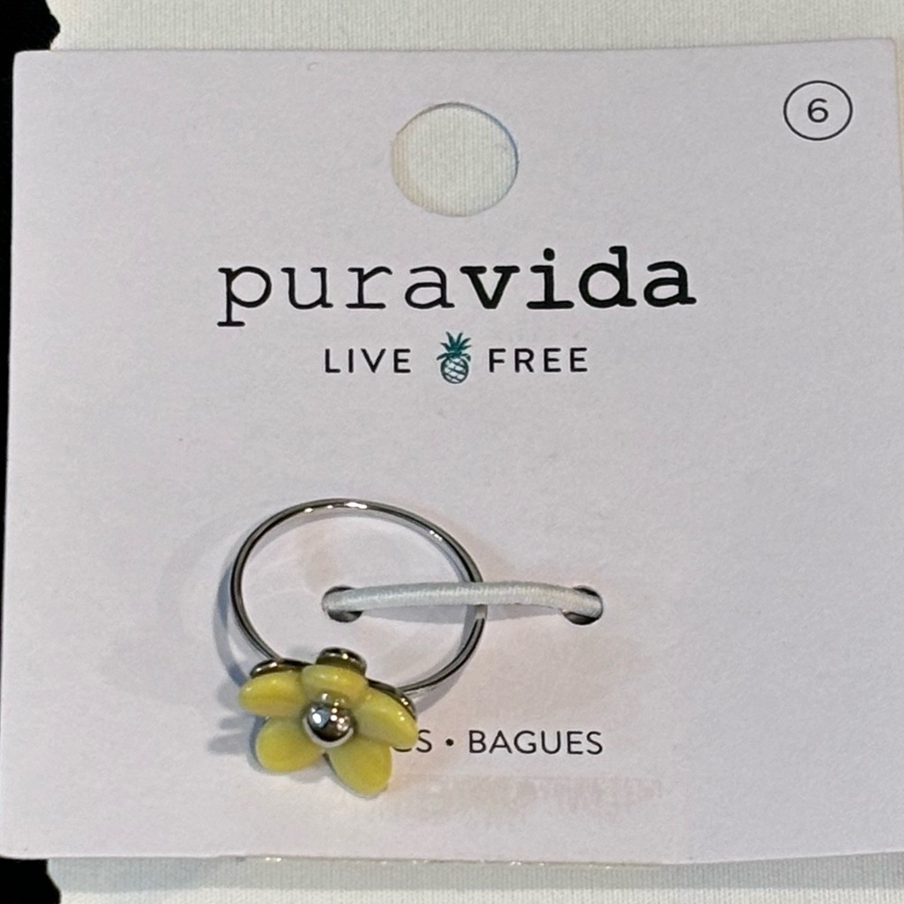 puravida Solstice Enamel Flower Rin